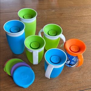 Munchkin Colorful Spill-Proof Sippy Cups Lot